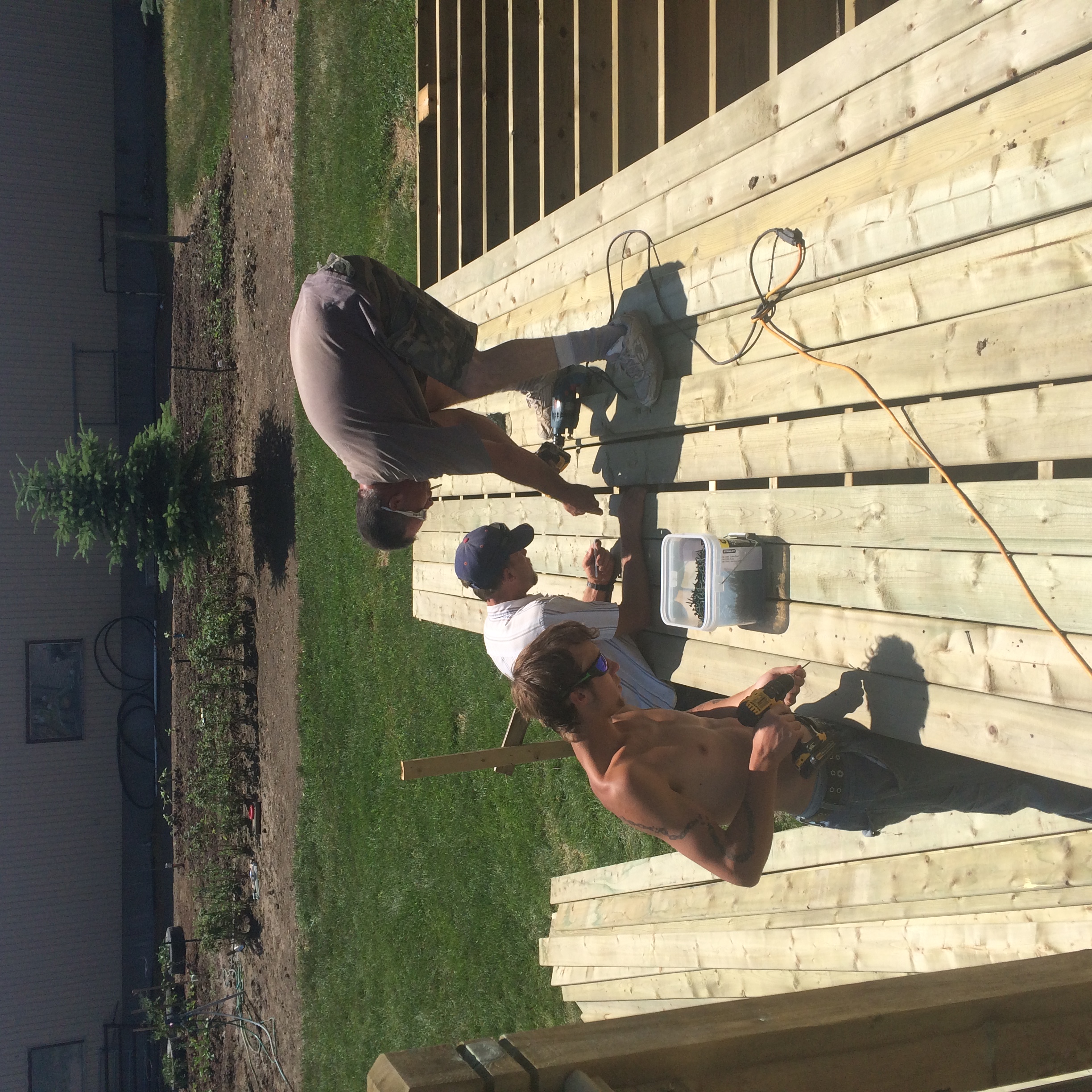 Two-Level Farm Deck in Progress