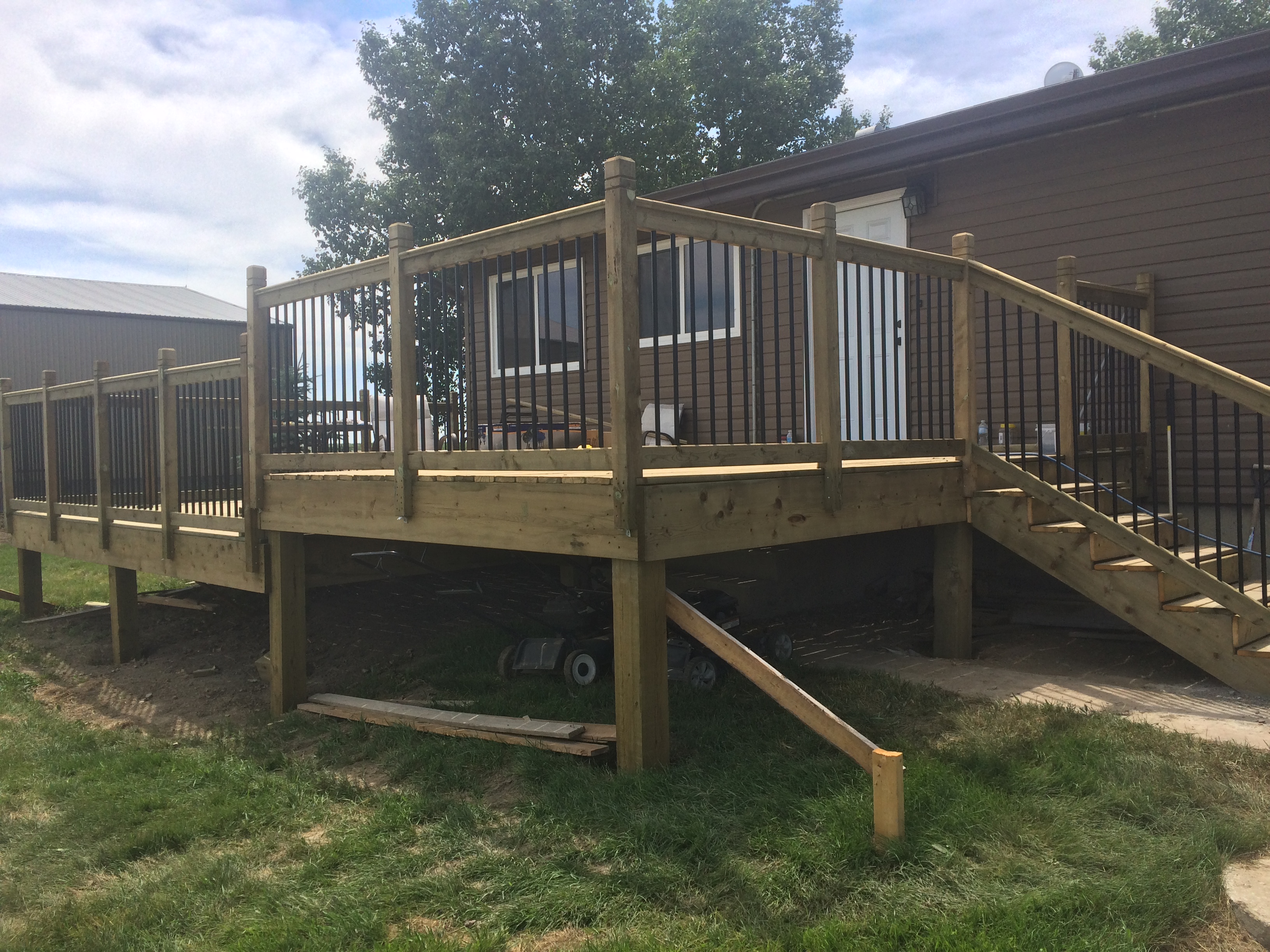 Finished Upper Deck and Stair Run