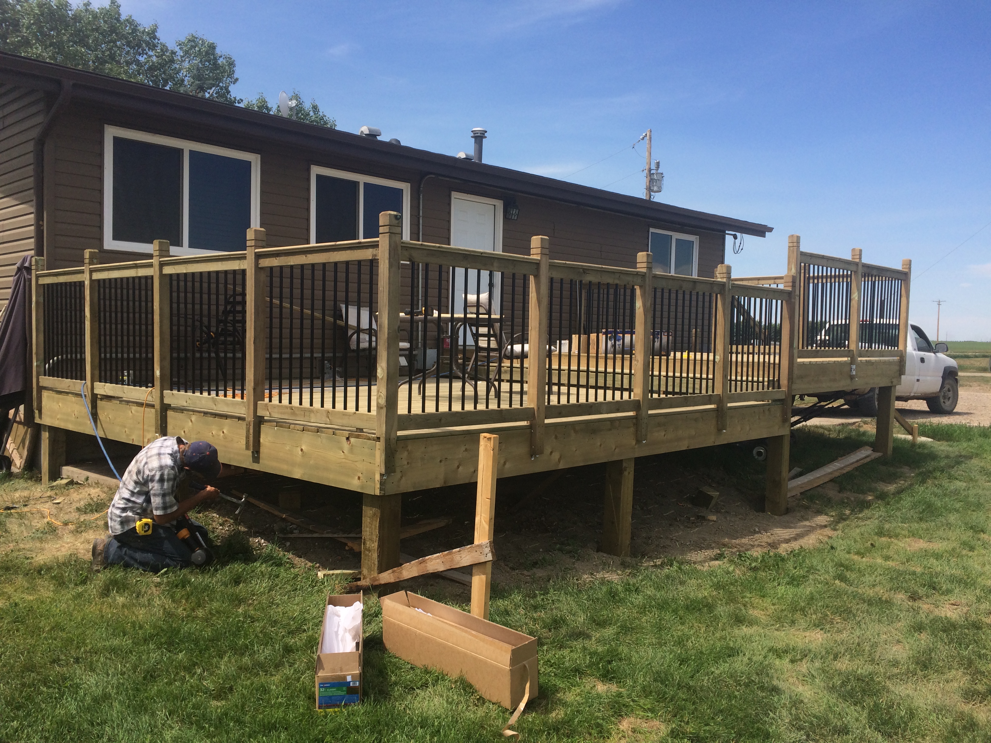 Wide Farmhouse Deck Elevation