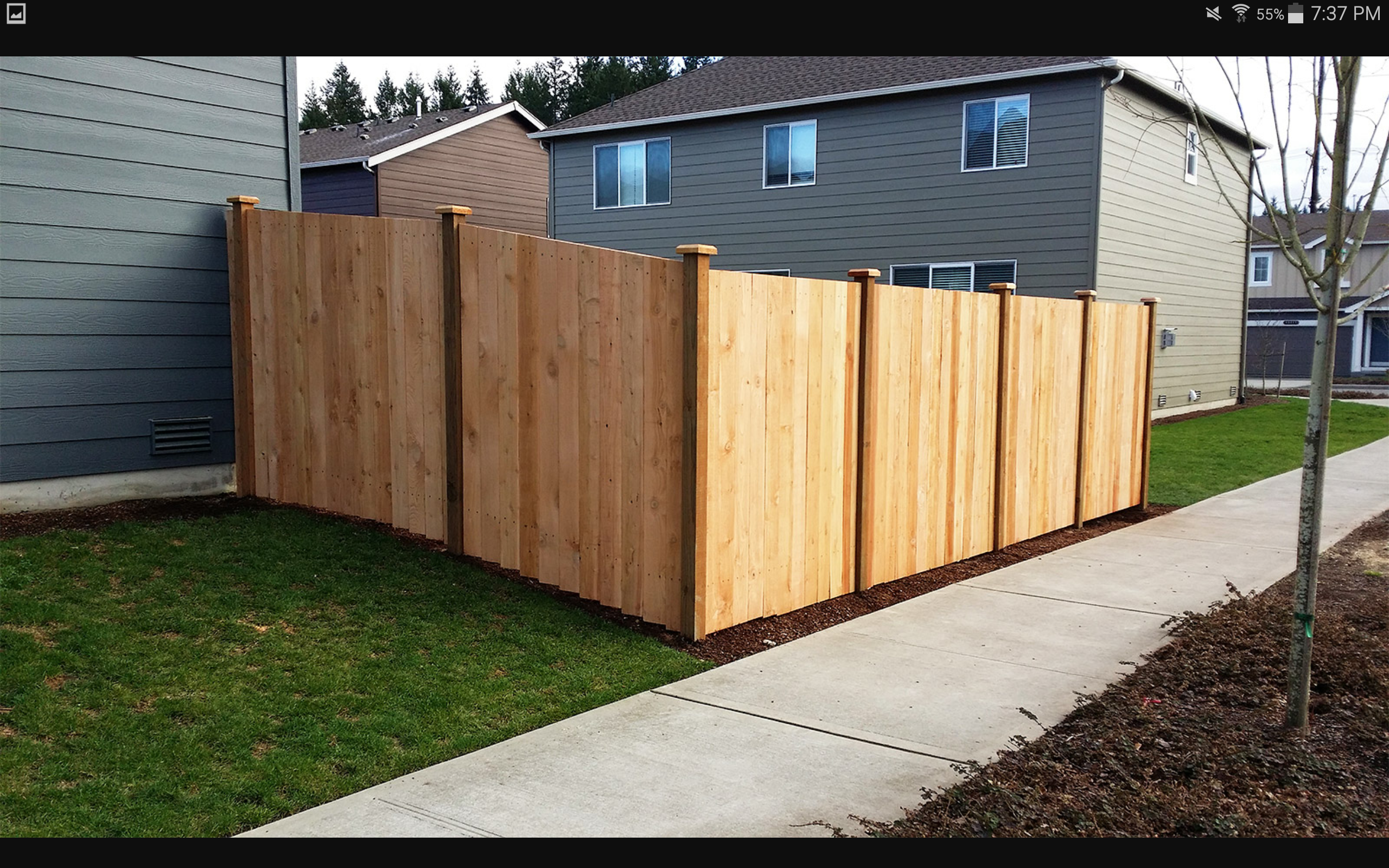 Finished Corner Privacy Fence