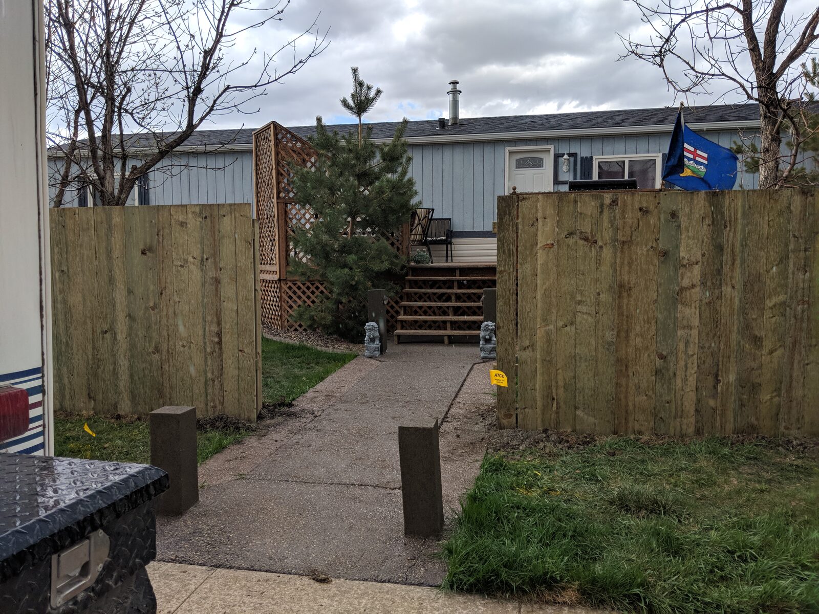 Front Yard Posts in Concrete