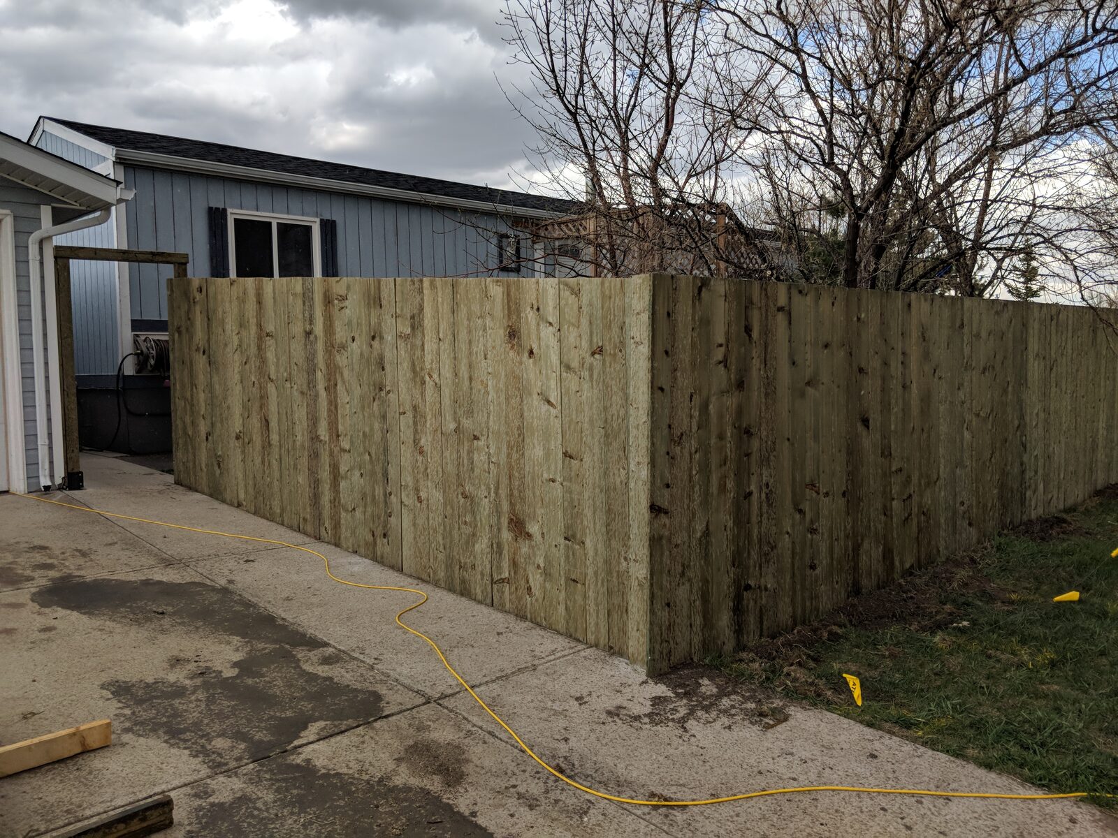 Pressure-Treated Privacy Panels Going Up