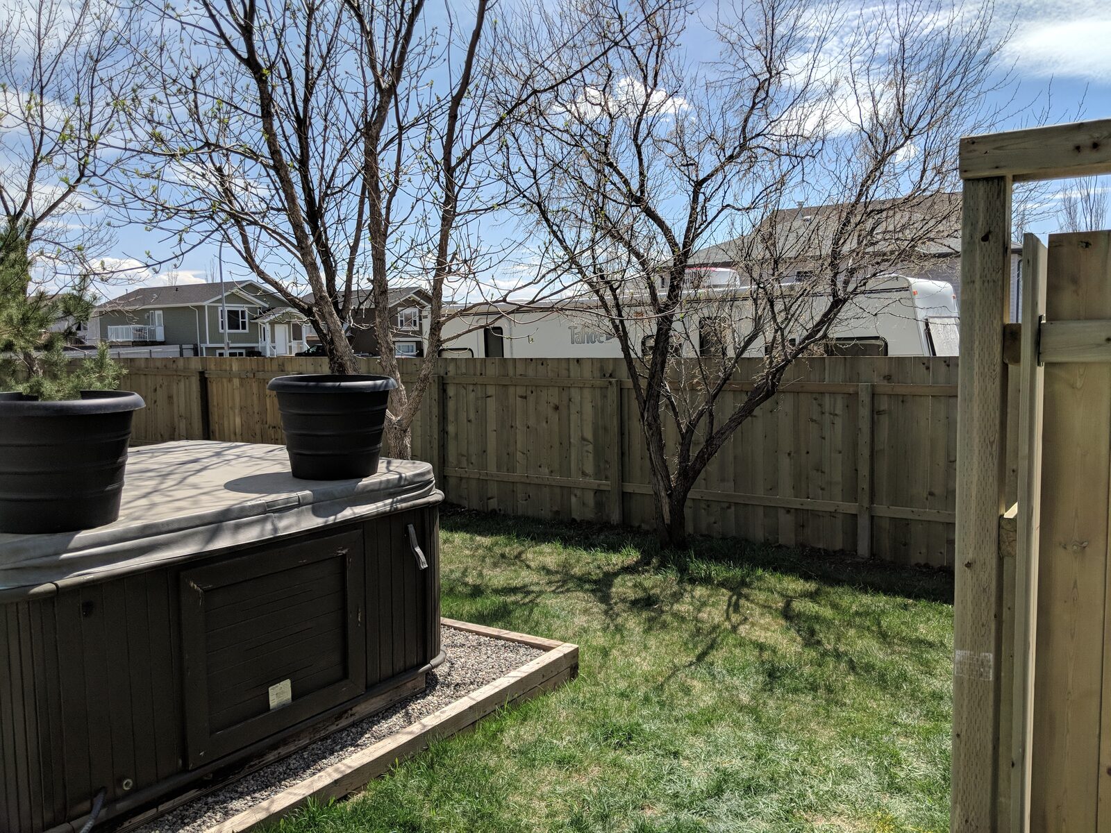 Finished Pressure-Treated Privacy Fence