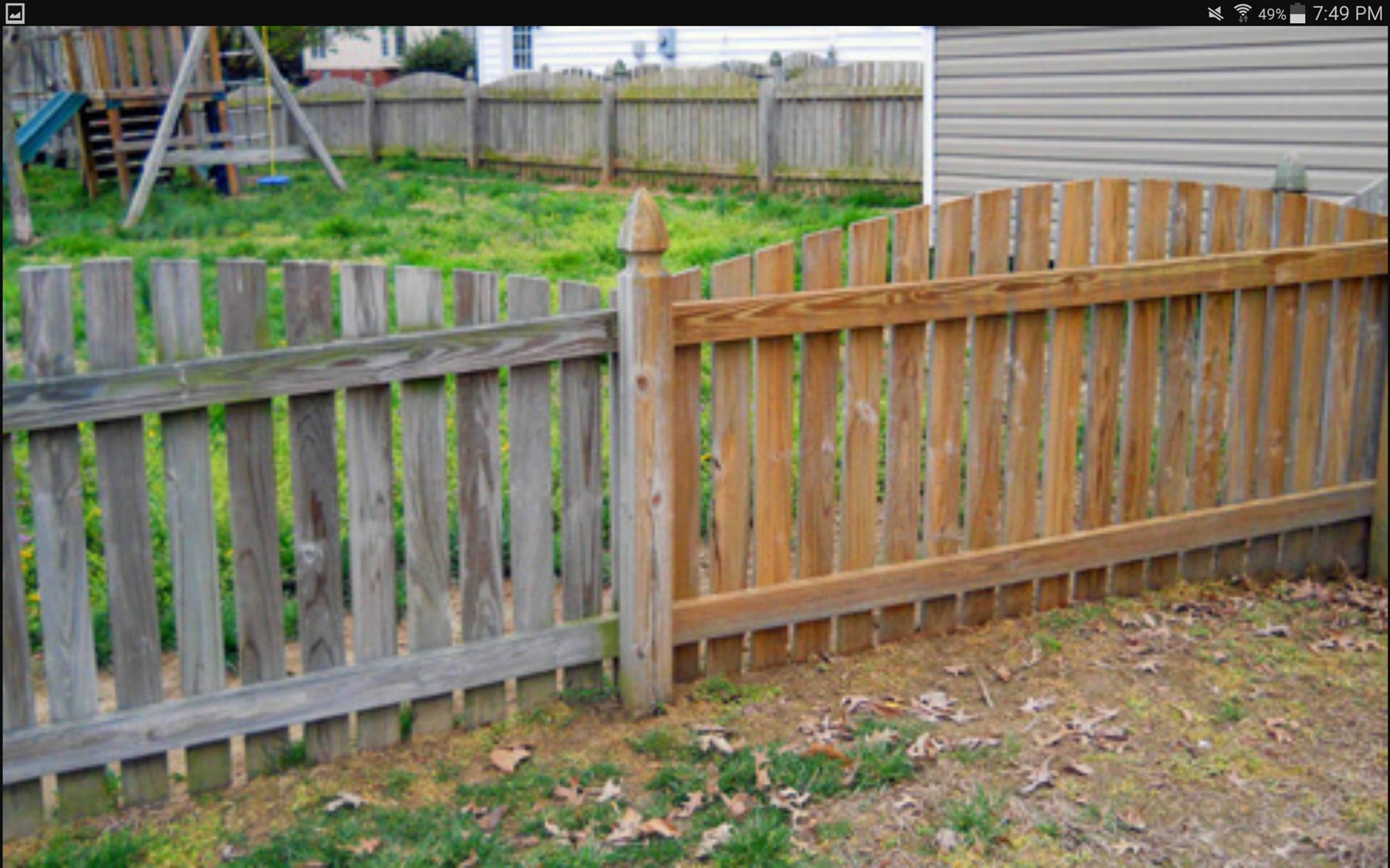 Gate and fence colour recovery