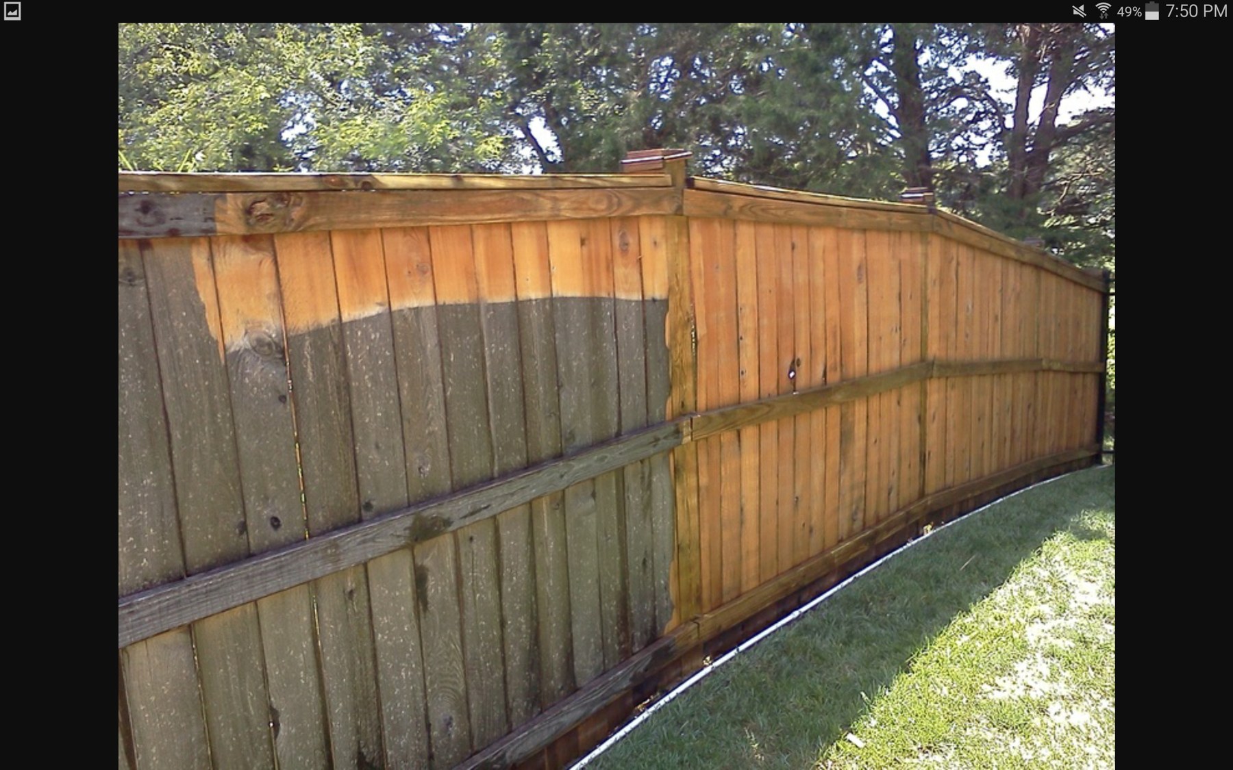 Long fence run cleaned in stages