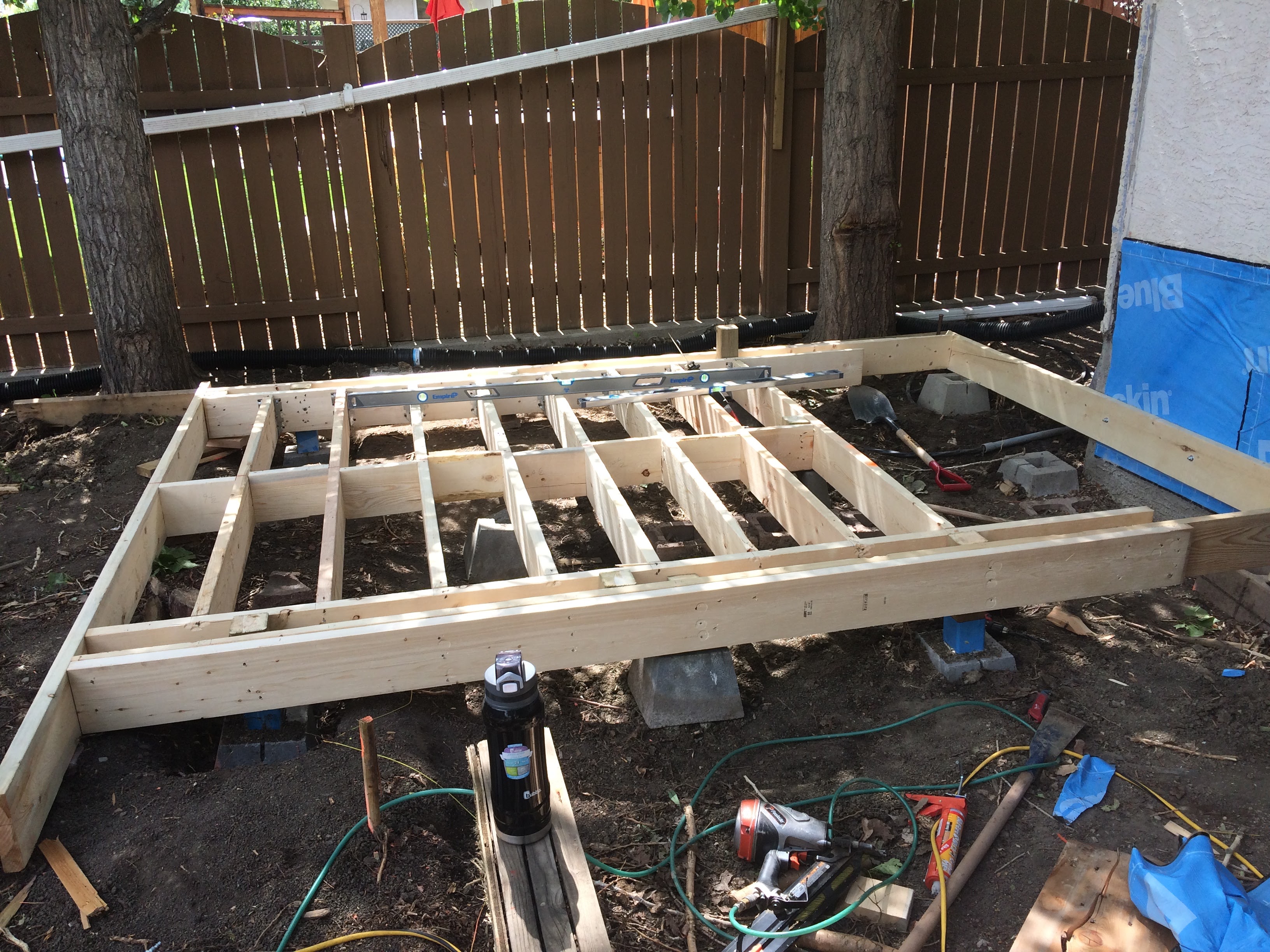 Stepped Levels Around the Hot Tub