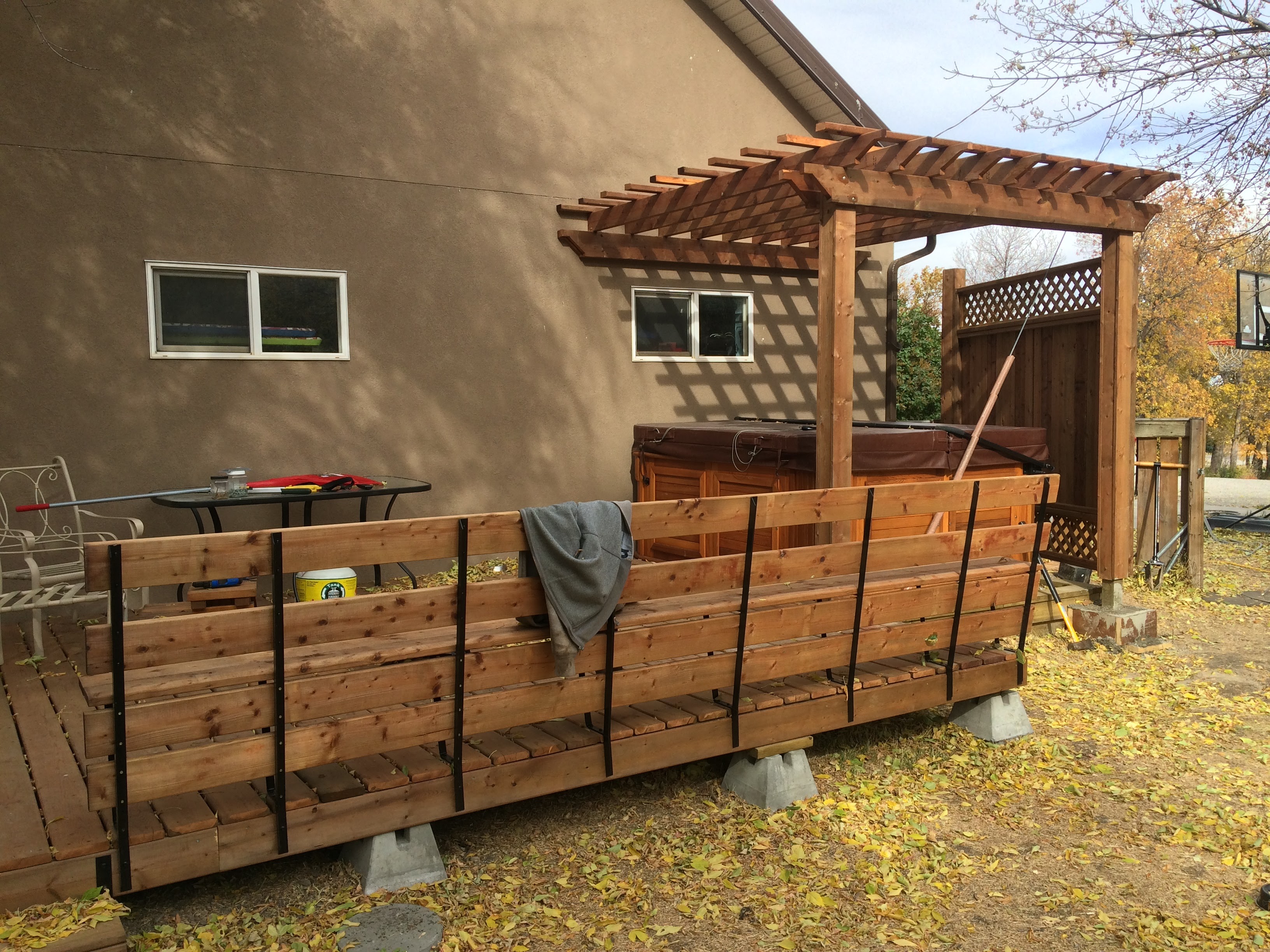 Full Build — Pergola, Benches, Hot Tub & Wraparound Deck