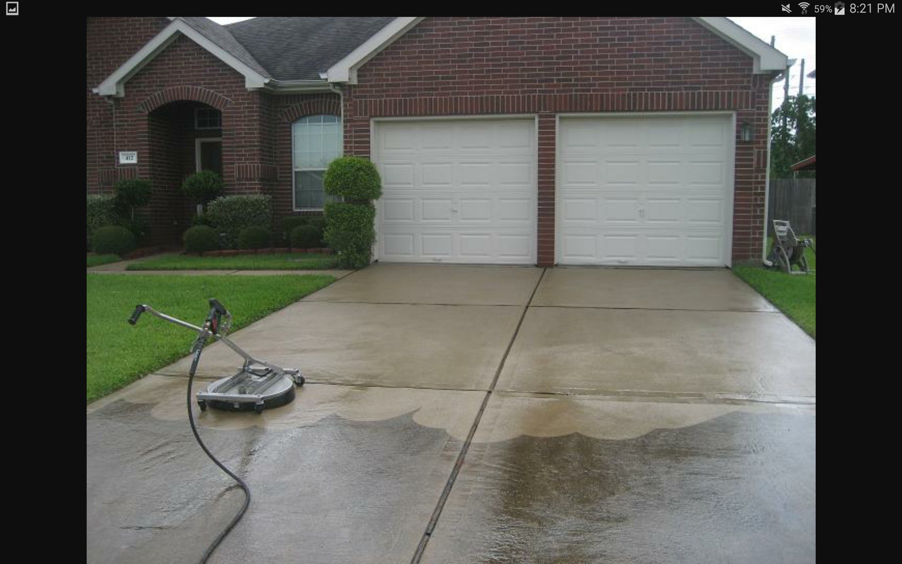 Driveway surface cleaning
