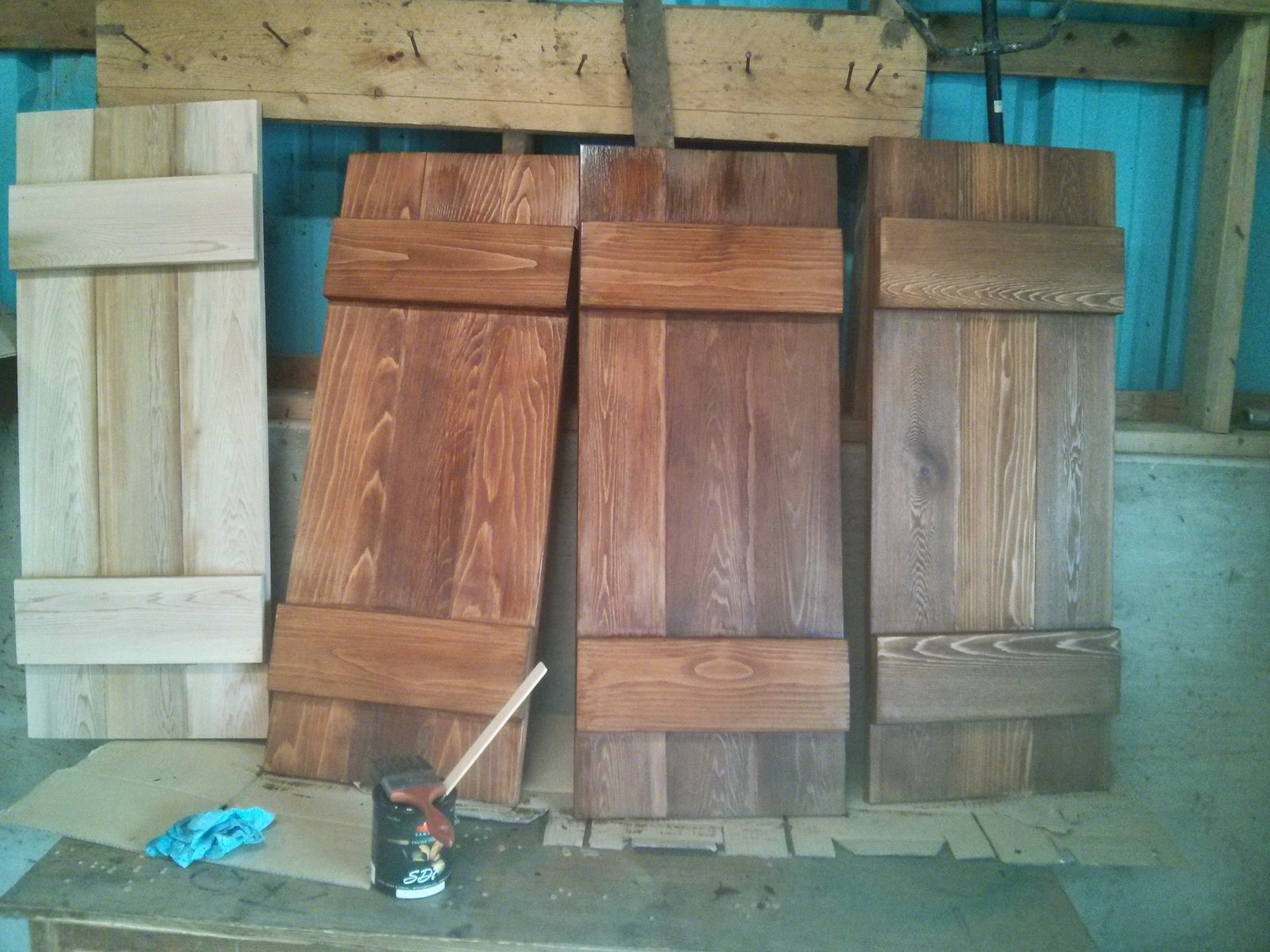 First Coat of Exterior Stain