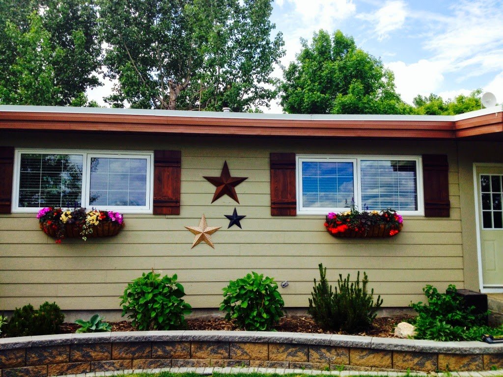 Installed Shutters — Front Elevation