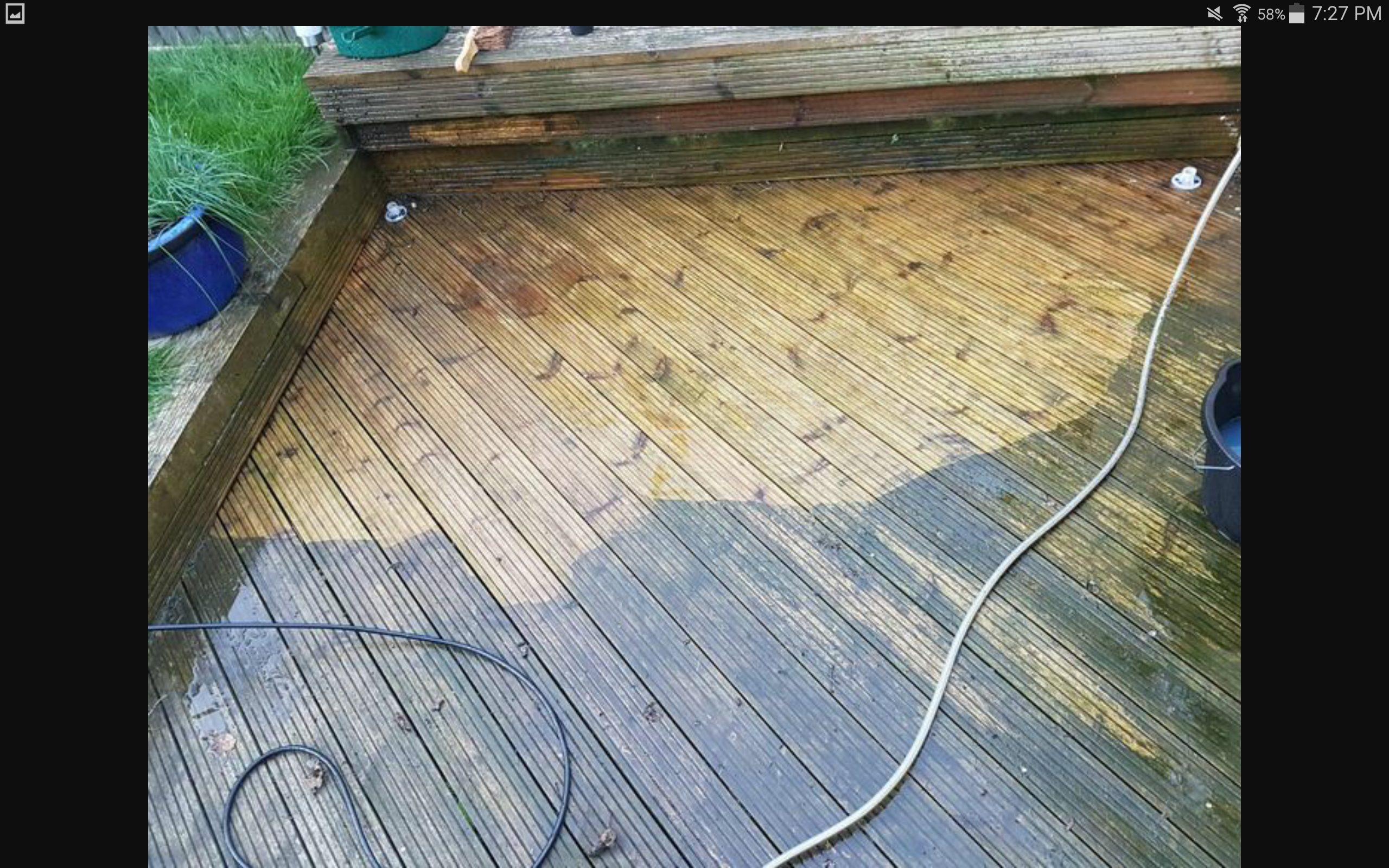 Freshly Cleaned Deck Boards